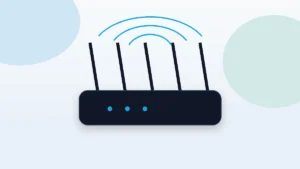 Wi-Fi router on a home table