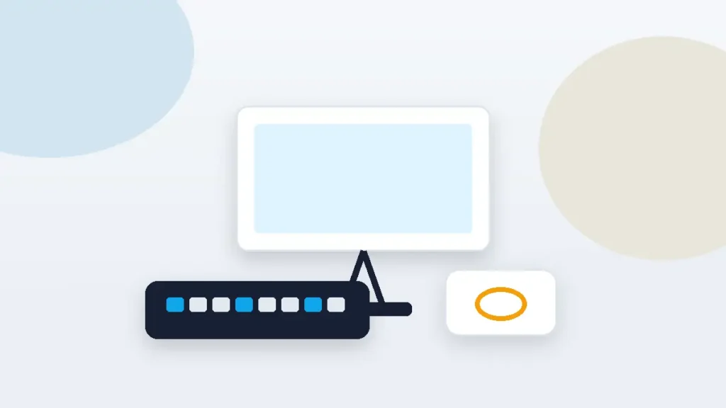 Desk monitor keyboard and timer representing a work from home tech setup